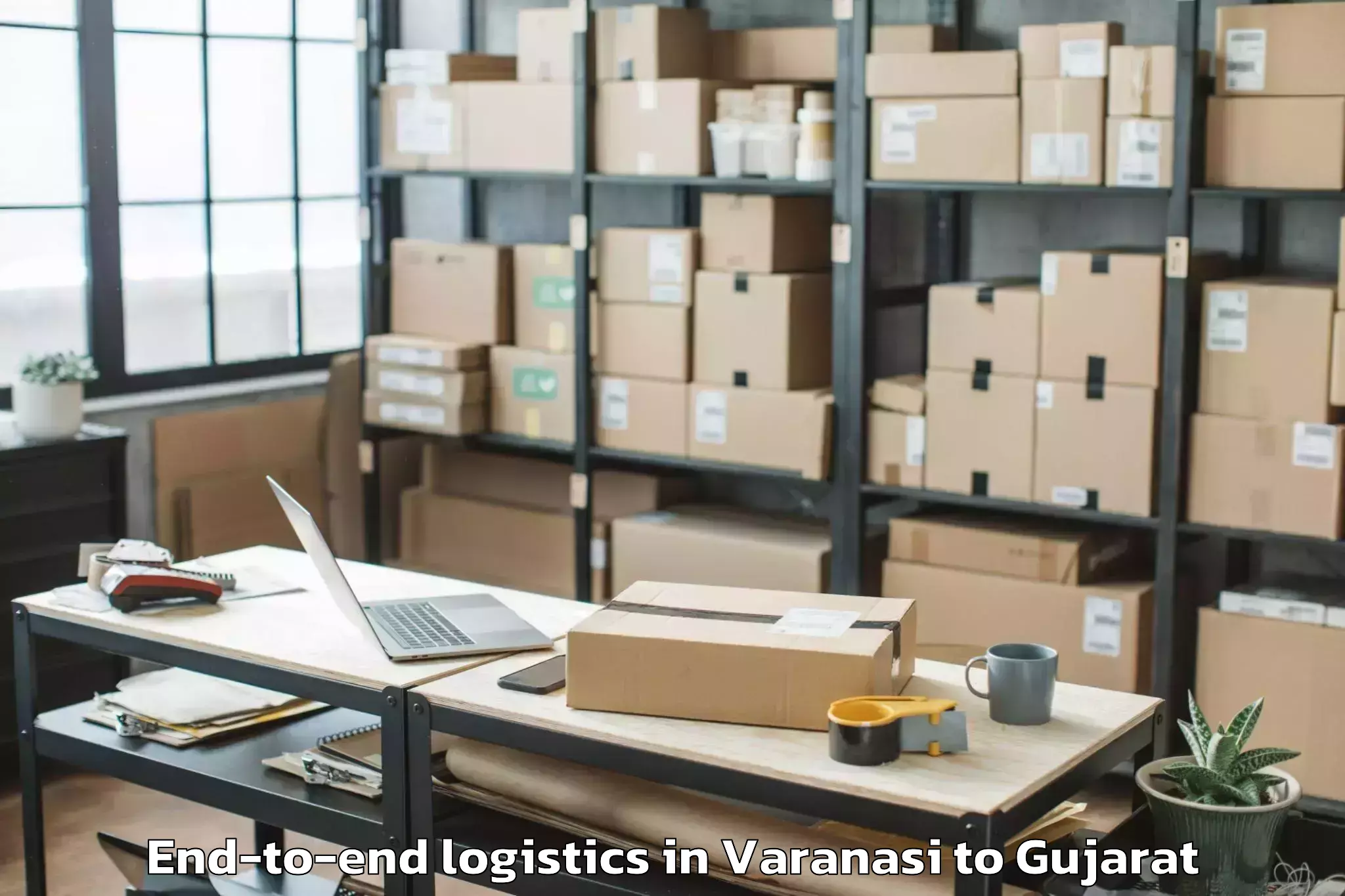 Easy Varanasi to Gandhidham End To End Logistics Booking